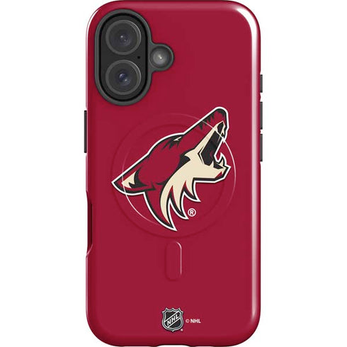NHL Arizona Coyotes Solid Background iPhone 16 Plus Magsafe Impact Case